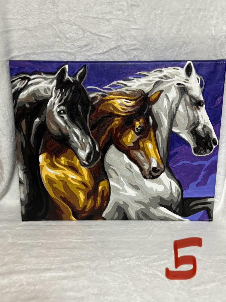 3 horses