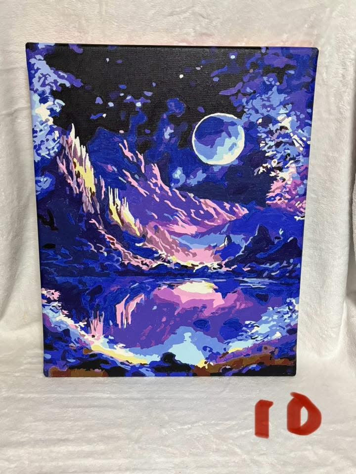 Moonlit lake