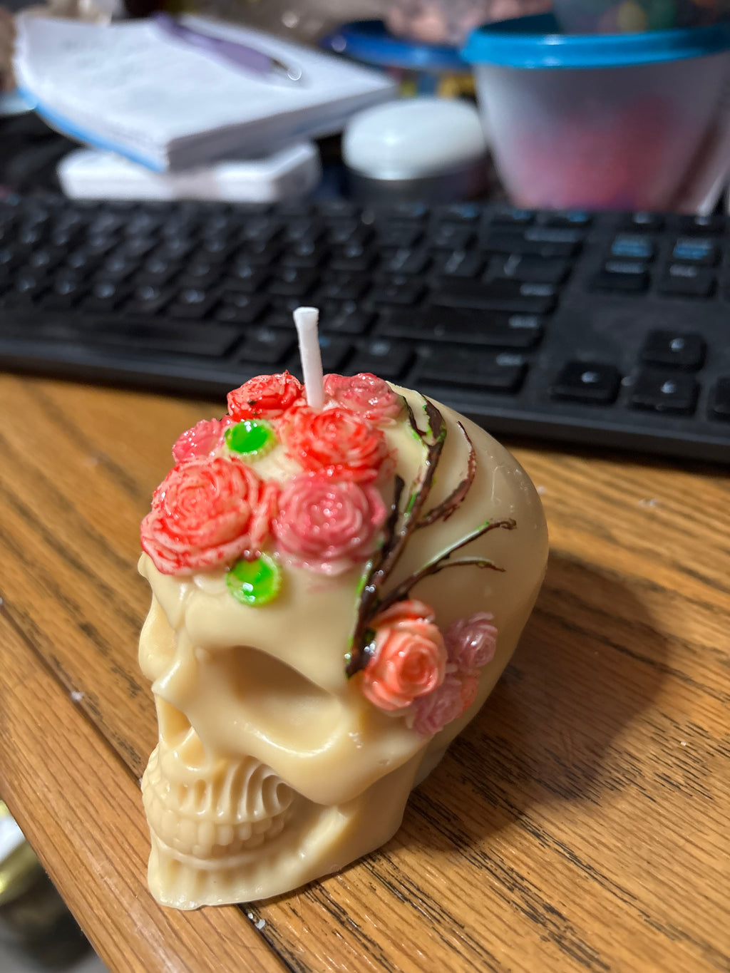 Sugar Skull Candle