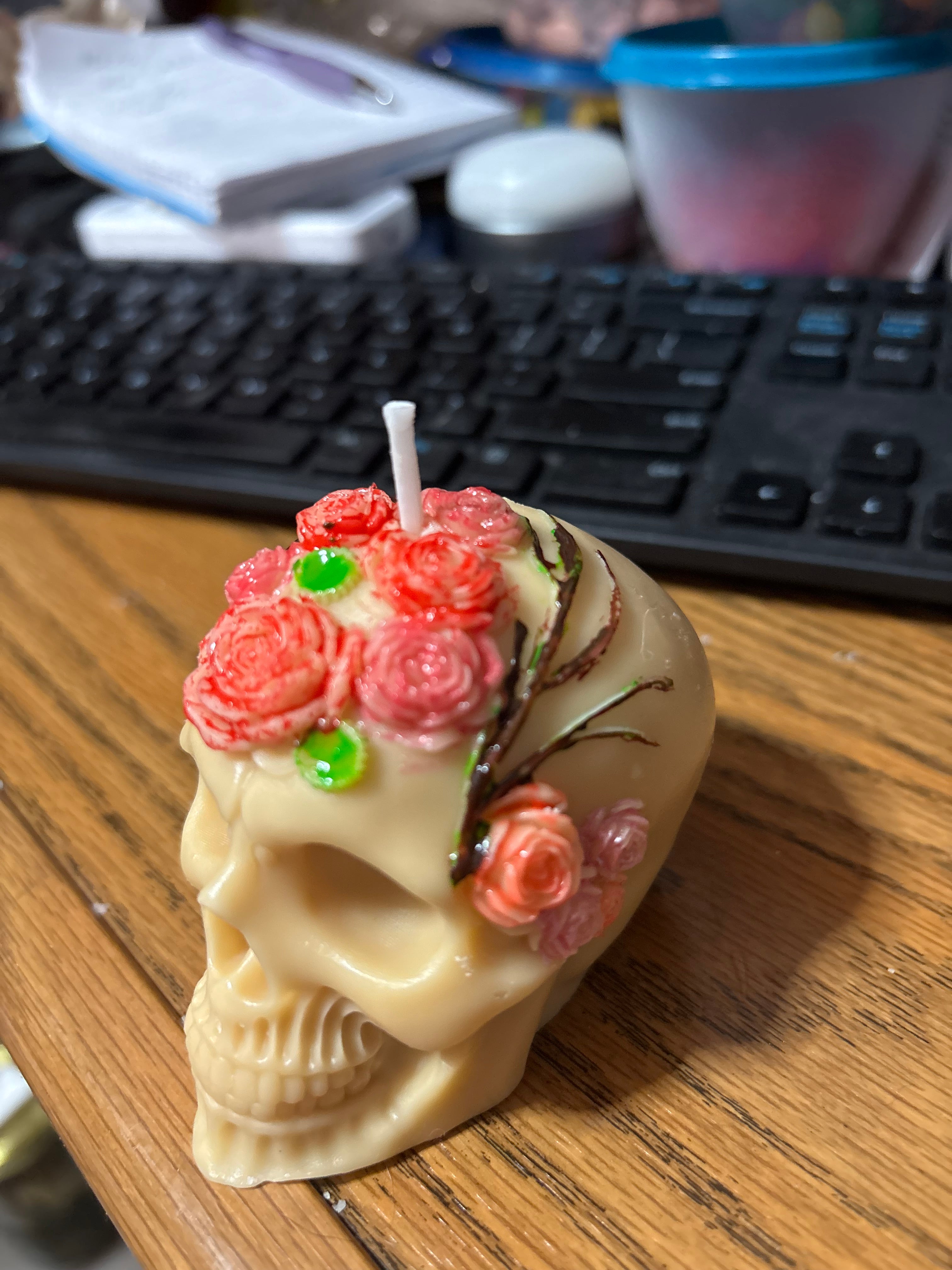 Sugar Skull Candle
