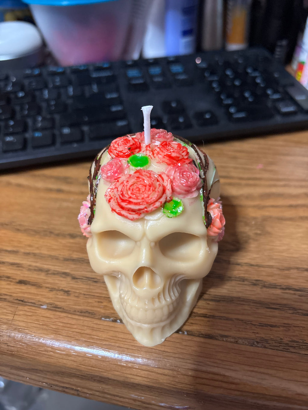 Sugar Skull Candle